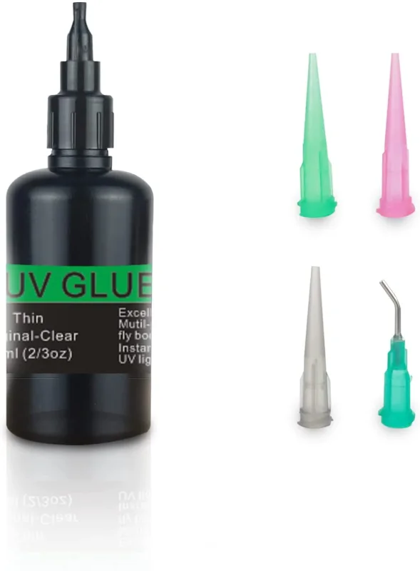 Eupheng UV Clear Glue Three Formula Thick,Thin and Super Flew with UV Power Light Fly Tying for Building Flies Flies Fly Tying Materials