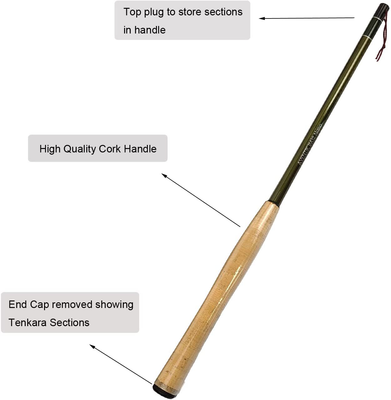Eupheng Tenkara Rods Pro IM12 Nano 6:4 Action Mini Sizes All Water Conditions Quality Carbon Tube Packing, Extra Spare Sections Included, Tenkara Fly Rods