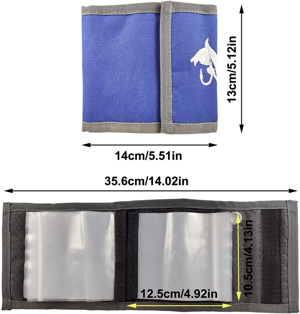 Eupheng High Grade10 Clear Pocket Leader Wallet Size 4X4 inch Fly Fishing Tippet Case Tippet Storage Fly Fishing Great for Pre-Tied Carp and Catfish Rigs with Fly Fishing Snaps