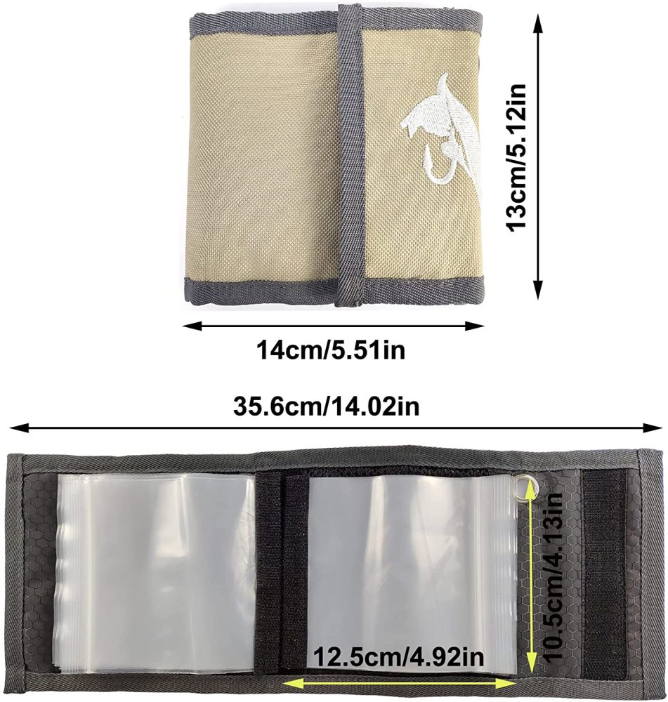 Eupheng High Grade10 Clear Pocket Leader Wallet Size 4X4 inch Fly Fishing Tippet Case Tippet Storage Fly Fishing Great for Pre-Tied Carp and Catfish Rigs with Fly Fishing Snaps