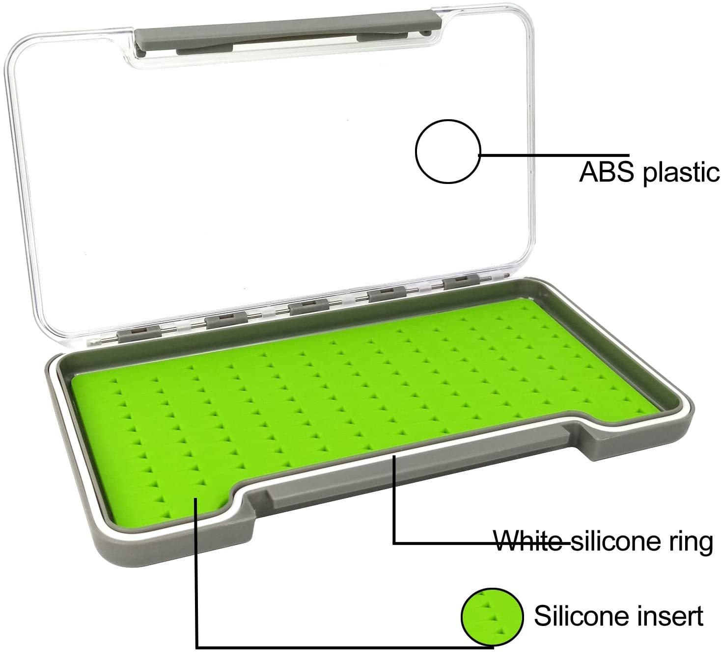 Fly Fishing Boxes Super Slim Fishing Storage Fishing Tackle Case (Easy grip foam-6.2x3.8x0.9inch)