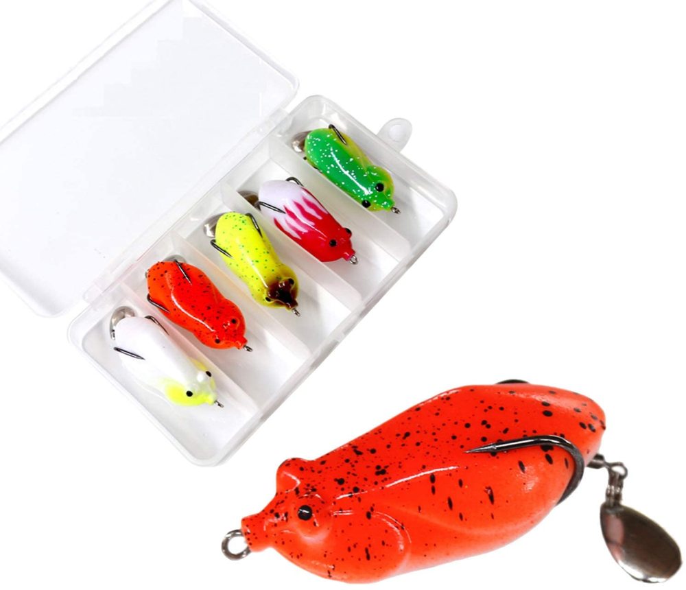 Eupheng Frog Lures Kit Topwater Topwater Fishing Lures for Bass Pike Snakehead Dogfish