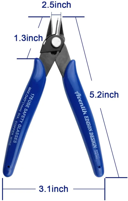 Eupheng Wire Cutter Pliers with spring at the top opening, Precision Wire Snips,Wire Cutters For Jewelry Making, Solve your Ultra-fine Cutting Needs Perfectly