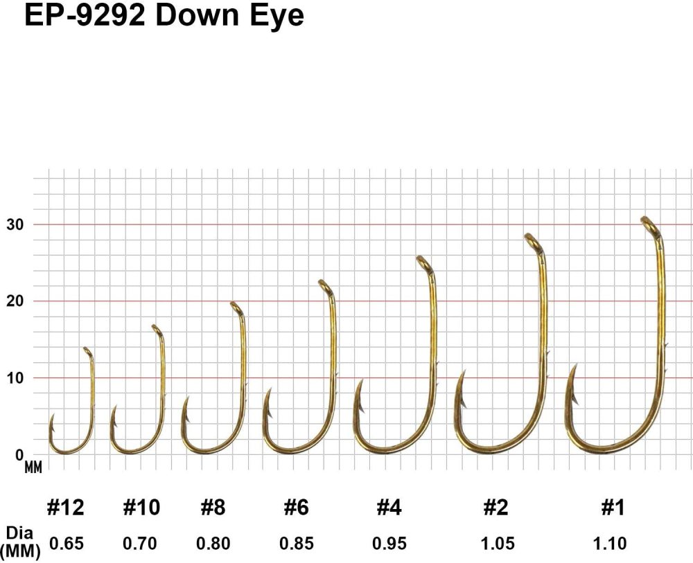 Eupheng C EP-9292 100PCS Assortment #12-#1/0 Prime Baitholder Barbed Shank Fishing Hooks High Carbon Great Value Collection