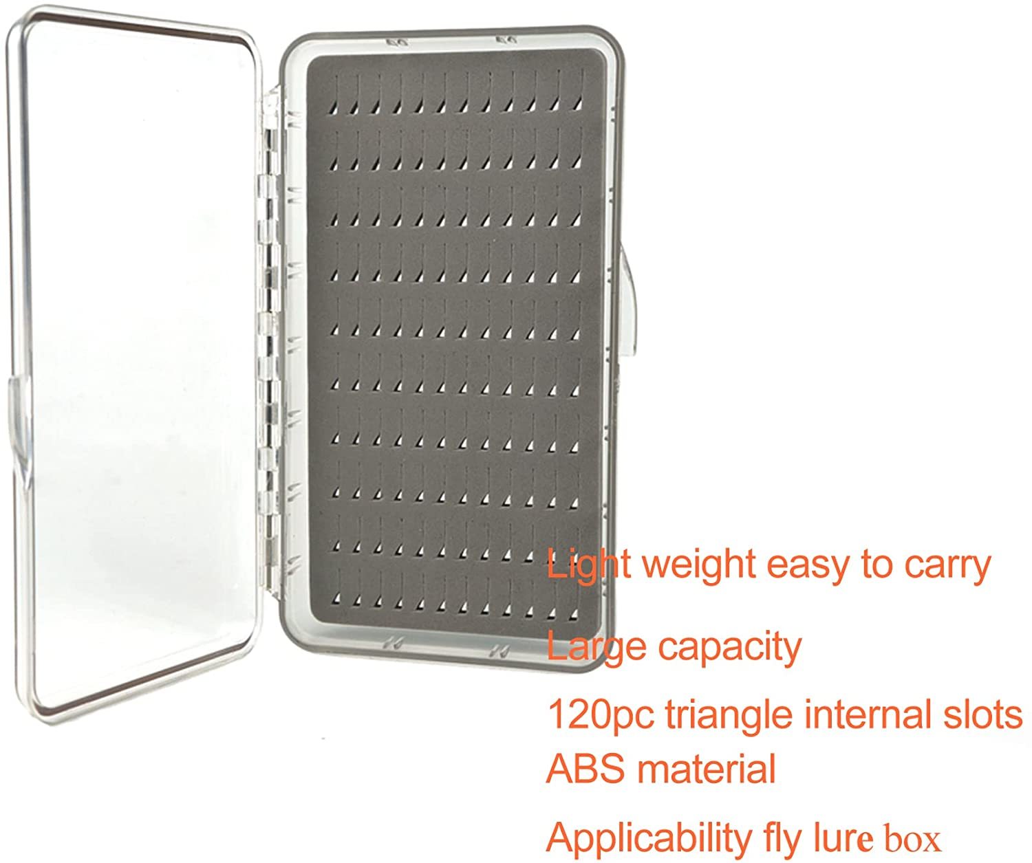 Fly Fishing Boxes Super Slim Fishing Storage Fishing Tackle Case (Easy grip foam-6.2x3.8x0.9inch)