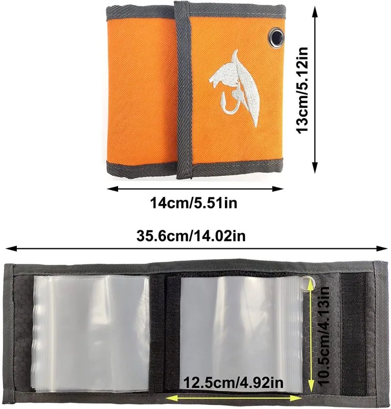 Eupheng High Grade10 Clear Pocket Leader Wallet Size 4X4 inch Fly Fishing Tippet Case Tippet Storage Fly Fishing Great for Pre-Tied Carp and Catfish Rigs with Fly Fishing Snaps