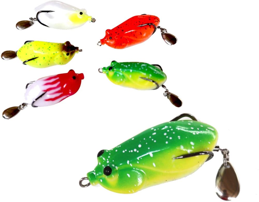 Eupheng Frog Lures Kit Topwater Topwater Fishing Lures for Bass Pike Snakehead Dogfish