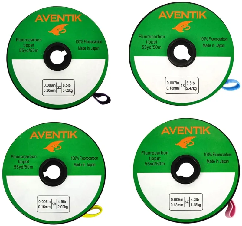 Aventik Fly Fishing Tippet Leaders Fluorocarbon Line Invisible Fly Fishing Bass Fishing Carp Fishing Saltwater Fishing Line