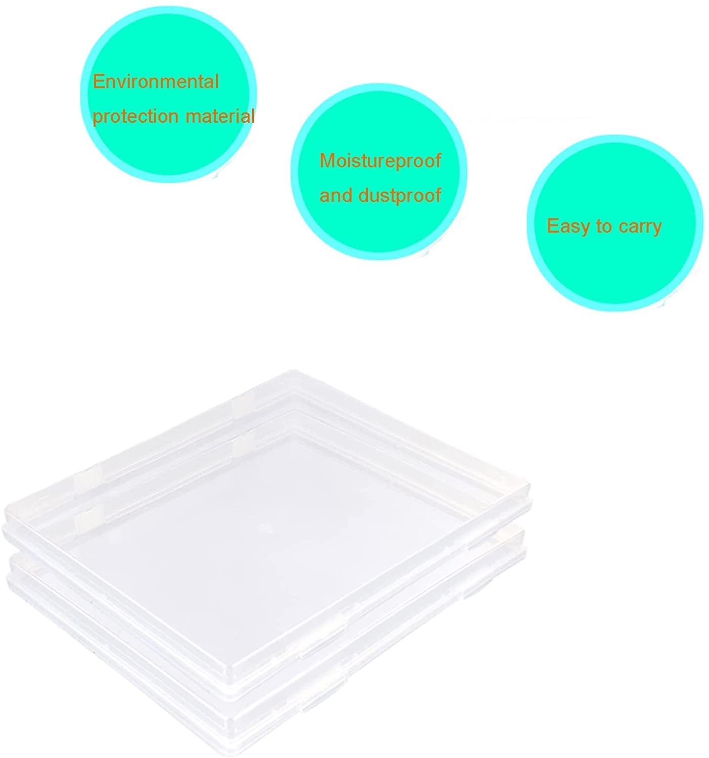 2 PACK A4 Clear Plastic Paper Organizer Case Document Box Paper Protector Desk Paper Organizers Case Office Supplies Holder Storage