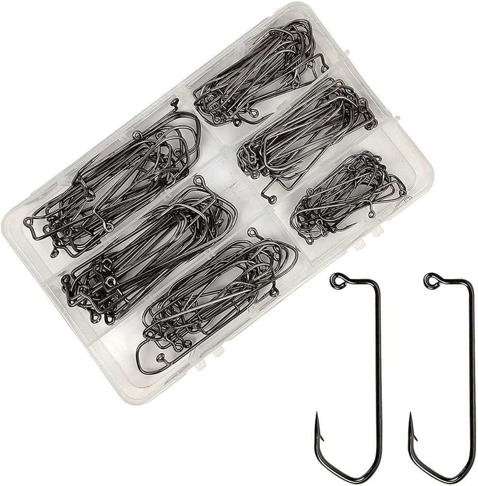 Eupheng EP-7150 Barbarian Jig Heads Hooks Assortment Ultimate Point Wide Gap Chemical Sharpening Black Nickle Plated Fishing Hook 100PCS Or 120PCS Great Value Pack