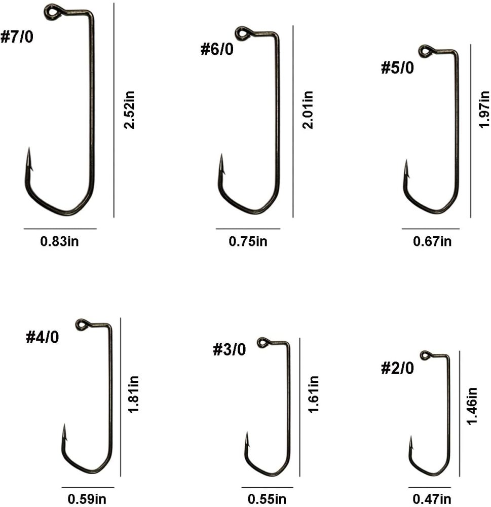 Eupheng EP-7150 Barbarian Jig Heads Hooks Assortment Ultimate Point Wide Gap Chemical Sharpening Black Nickle Plated Fishing Hook 100PCS Or 120PCS Great Value Pack