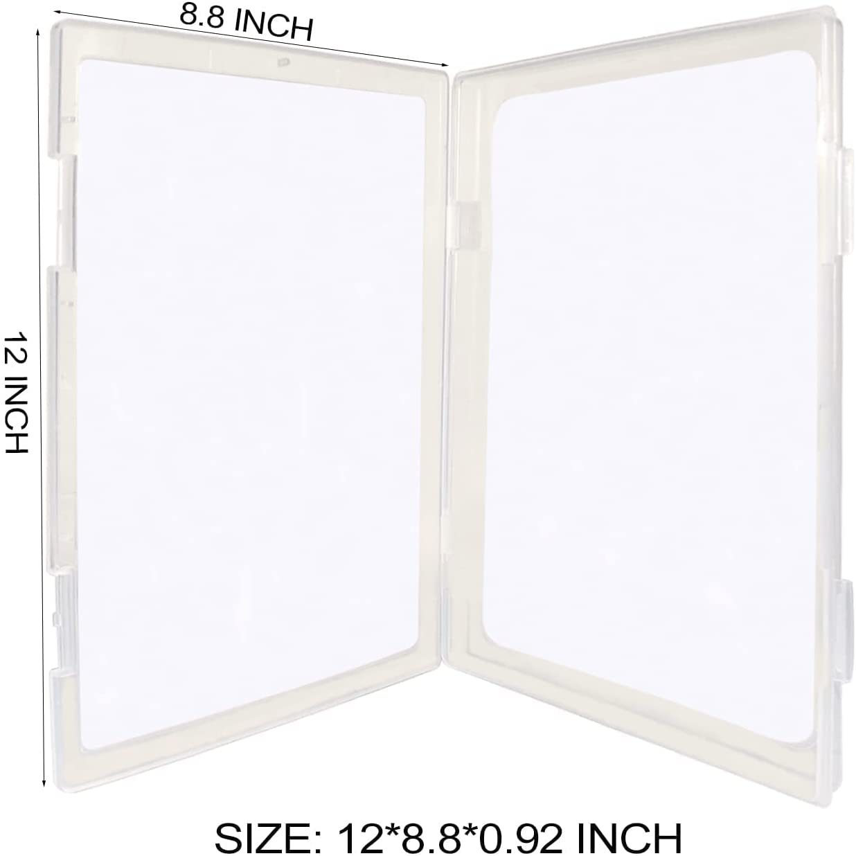 2 PACK A4 Clear Plastic Paper Organizer Case Document Box Paper Protector Desk Paper Organizers Case Office Supplies Holder Storage