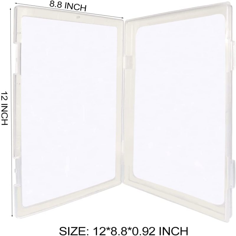2 PACK A4 Clear Plastic Paper Organizer Case Document Box Paper