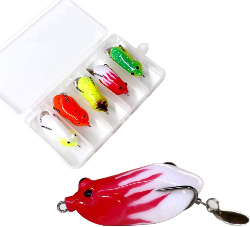 Eupheng Frog Lures Kit Topwater Topwater Fishing Lures for Bass Pike Snakehead Dogfish
