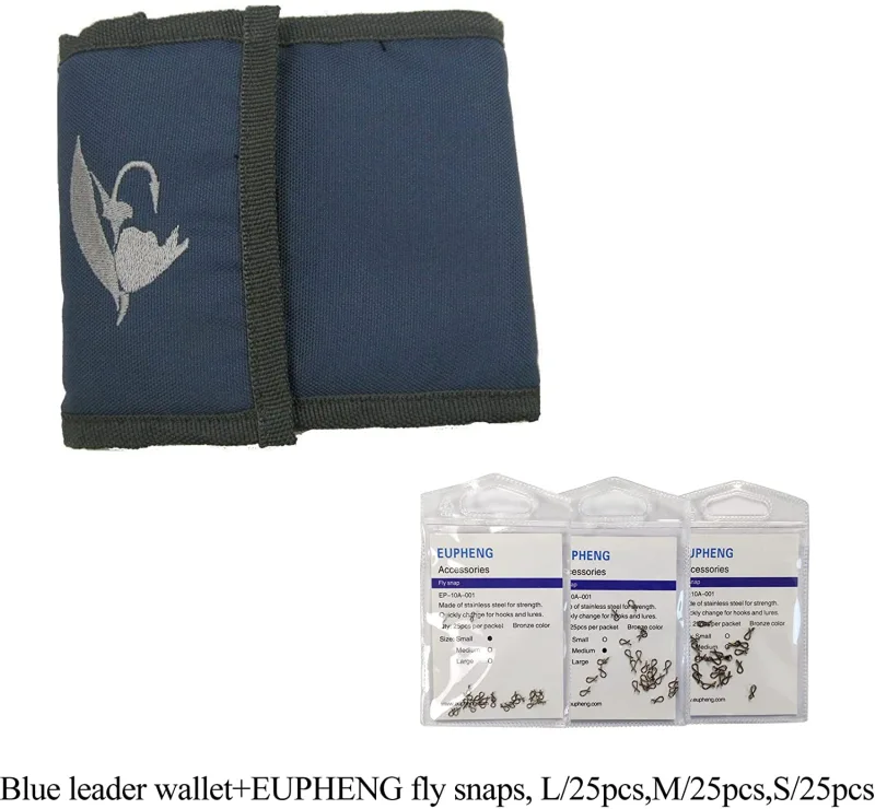 Eupheng High Grade10 Clear Pocket Leader Wallet Size 4X4 inch Fly Fishing Tippet Case Tippet Storage Fly Fishing Great for Pre-Tied Carp and Catfish Rigs with Fly Fishing Snaps