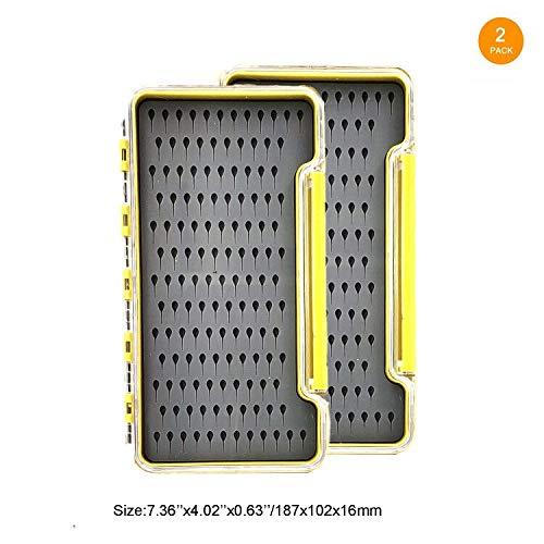 Aventik Fly Fishing Boxes Silicone Super Slim Fishing Storage Fishing Tackle Case Waterproof Best Pocket Sizes