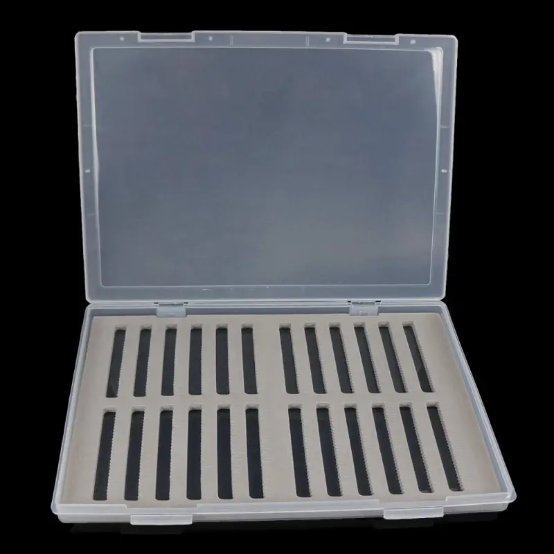 Aventik Super Large Capacity Fly Boxes Slim Foam Clear Lid PP Collection Fishing Boxes Competition Fishing Hook Tackle Boxes
