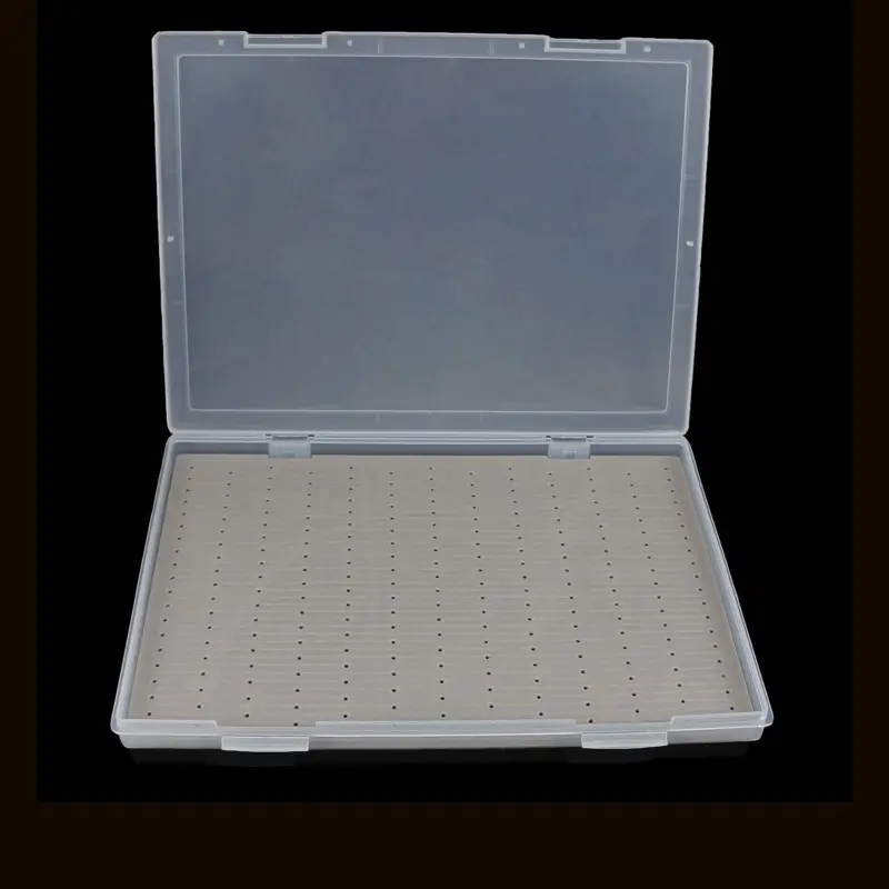 Aventik Super Large Capacity Fly Boxes Slim Foam Clear Lid PP Collection Fishing Boxes Competition Fishing Hook Tackle Boxes
