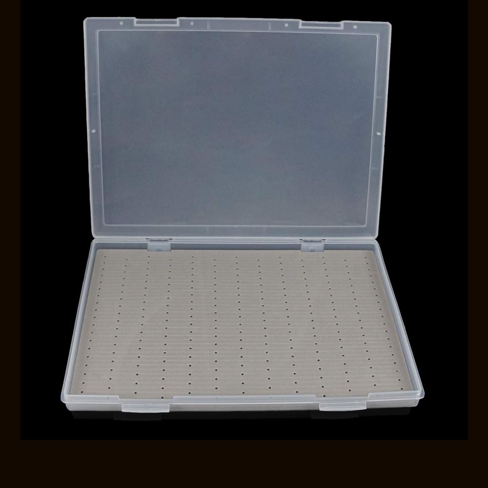 Aventik Super Large Capacity Fly Boxes Slim Foam Clear Lid PP Collection Fishing Boxes Competition Fishing Hook Tackle Boxes
