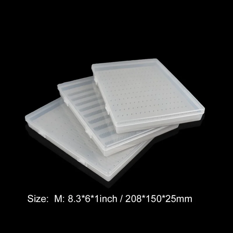Aventik Super Large Capacity Fly Boxes Slim Foam Clear Lid PP Collection Fishing Boxes Competition Fishing Hook Tackle Boxes