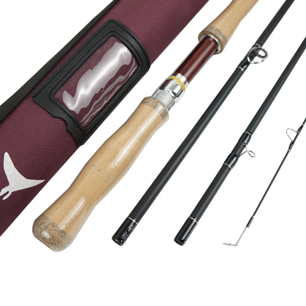  Aventik IM12 Nano 2 in1 Fly Fishing rods 9'2'' LW3/4 4pc into  10'6” LW3/4; 9' 5/6 4pc into 10'4” LW5/6 Fast Action with Extra Extension  Section Trout & Nymph (9'0 LW5/6