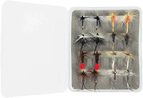 Riverrruns Best Assortment Combo Flies with A Fly Box,Bead Head Flies,Carp Flies,Dry Flies,Nymphs,Streamers,Salt Water Flies,Bread Like,Foam Flies.