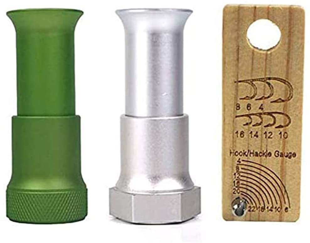 Aventik Hair Stacker Fly Tying Tools and Wooden Hook Size Gauge Measure Tool, Fly Tying