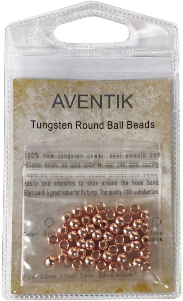 Think Fast Think Deep Aventik 50pc Tungsten Beads Round Ball Beads Fly Tying Materials 7 Colors / 5 Sizes Fly Fishing, Nymph Streamer