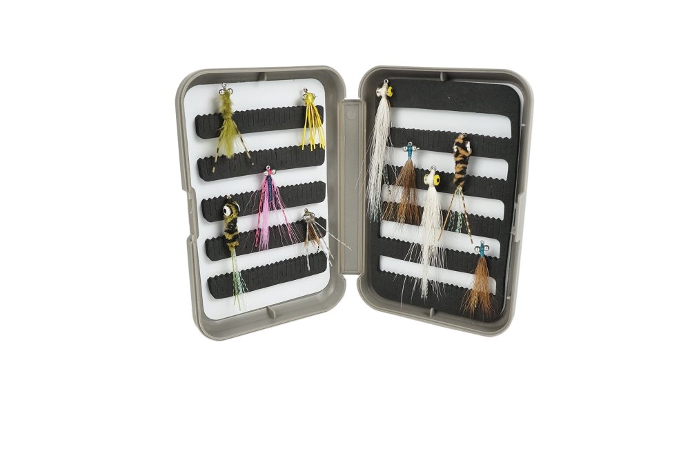 Riverruns Assortment Wet Flies Fly Fishing Trout Dry Fly Fishing Flies with Fly Box Package