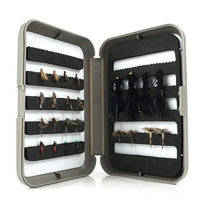 Riverruns Best Assortment Flies Combo with A Fly Box Adult Damsel Fly Fishing Wet Trout Fishing Flies