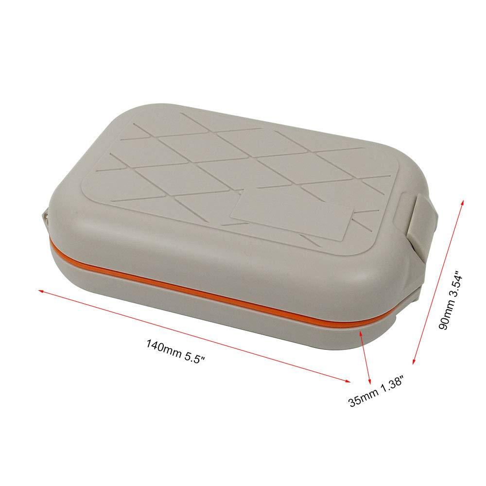 Aventik Flies Box Silicone Or Foam Fishing Tackle Box Waterproof Fly Fishing Boxes 5.5" x 3.54" x 1.38"