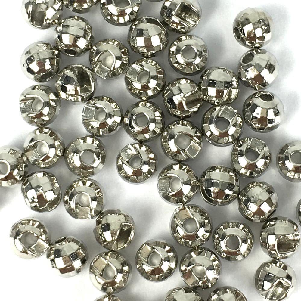 Aventik Think Fast Think Deep Beads 50pc Tungsten Beads Diamond Faceted Slotted Fly Tying Materials 10 Colors / 5 Sizes Fly Fishing Reflex Faceted Jig Hook