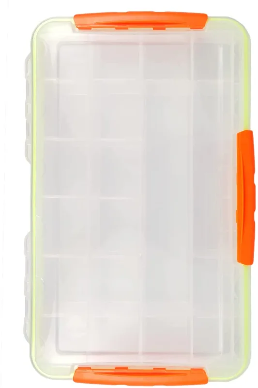 Aventik Waterproof Fishing Tackle Boxes Storage Trags Organizer Box (L:14.3X8.8X2inch)