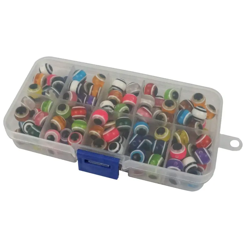 Riverruns Fly Tying & Flies Aventik Fishing Beads Assorted,Fishing Tackle Hard Plastic Mix Color Luminous Glow Fishing Beads Bulk Kit, Fishing Lures Fishing Tackle Tools Egg for Rig