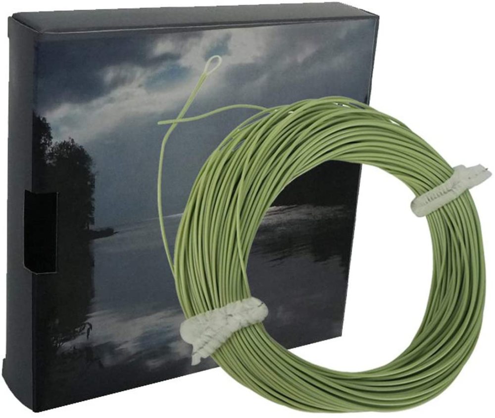 Aventik Floating Fly Fishing Line Nymph Line Ultra Thin Ultra Low Stretch Fly Line One Size All 0-5 Fly Fishing Floating Welded Loop