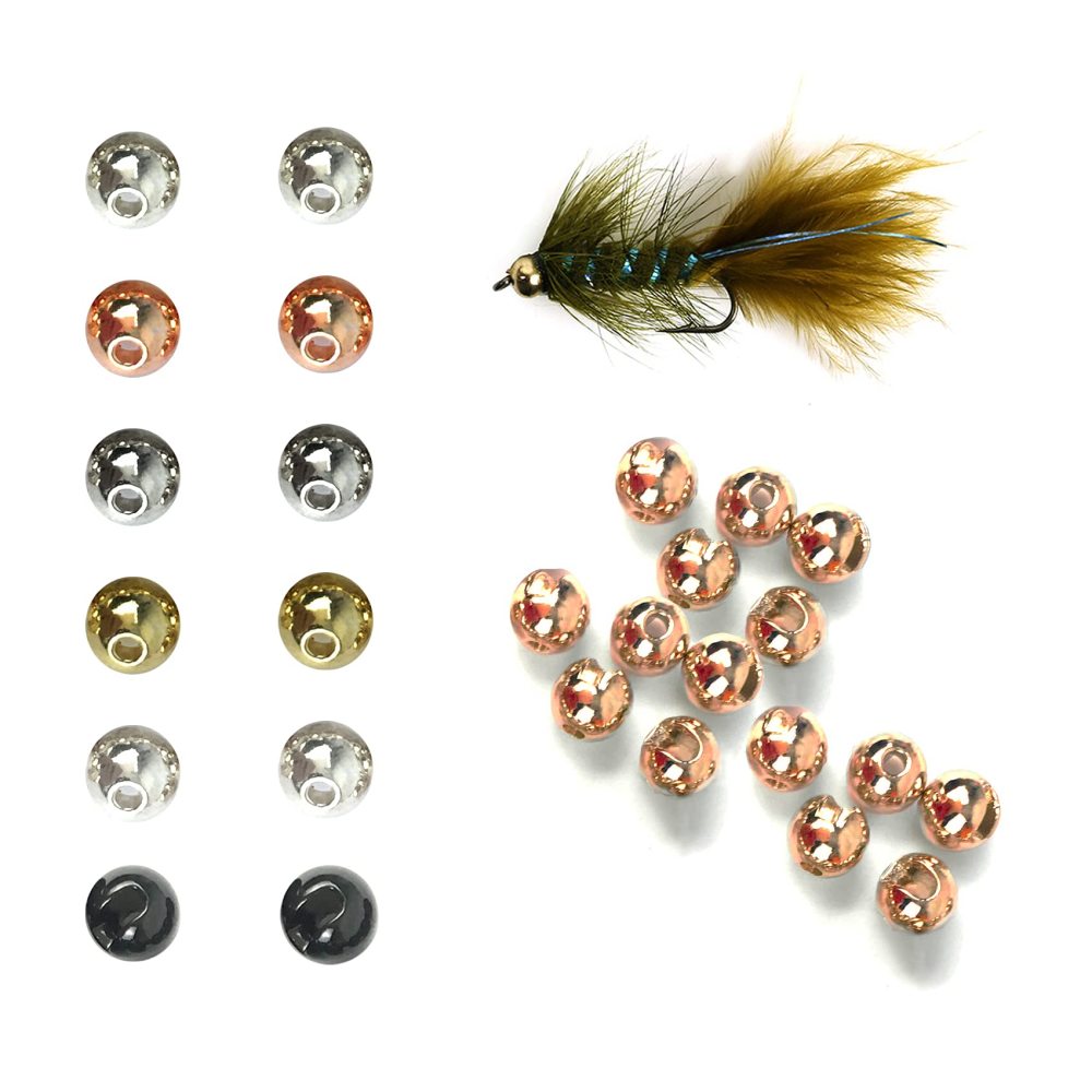Think Fast Think Deep Beads Aventik 100pc Tungsten Beads Slotted Fly Tying Materials 10 Colors / 5 Sizes Jig Hooks Fly Fishing