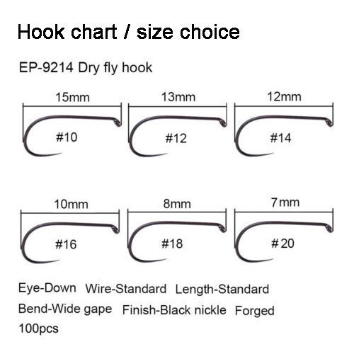 Eupheng 100pcs Plus Best Barbless Fishing Hooks Competition Fishing Hook Dry Nymph Strimp&Pupa Pupa& jig Fly Hooks with Free Mini Fly Box