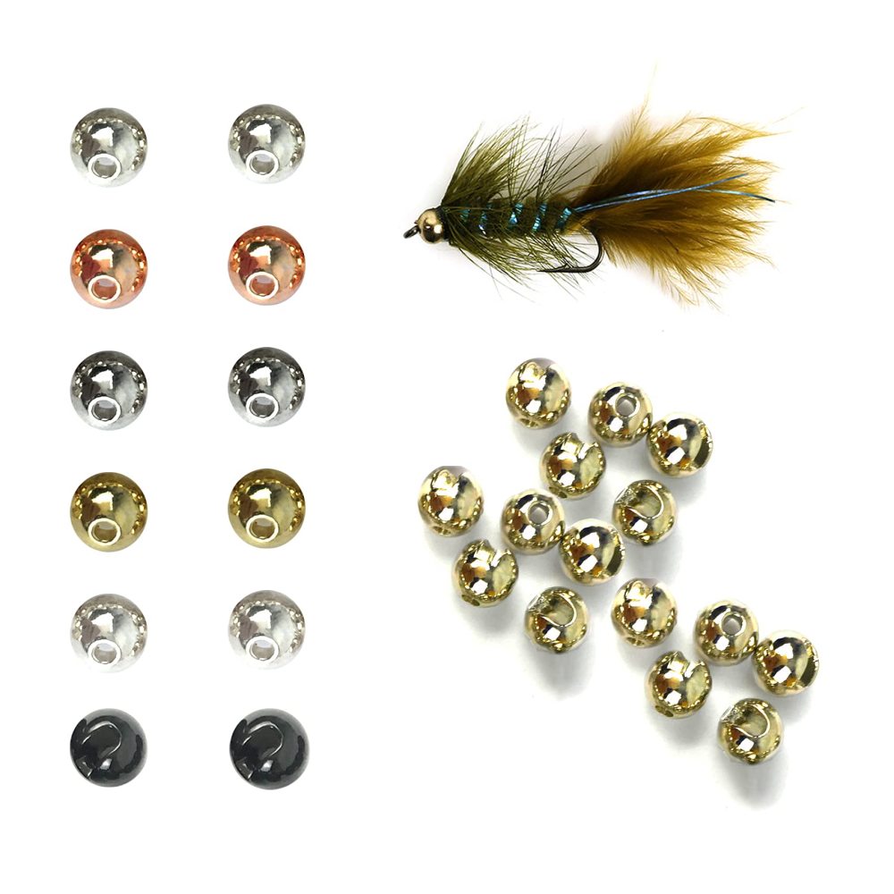Think Fast Think Deep Beads Aventik 100pc Tungsten Beads Slotted Fly Tying Materials 10 Colors / 5 Sizes Jig Hooks Fly Fishing