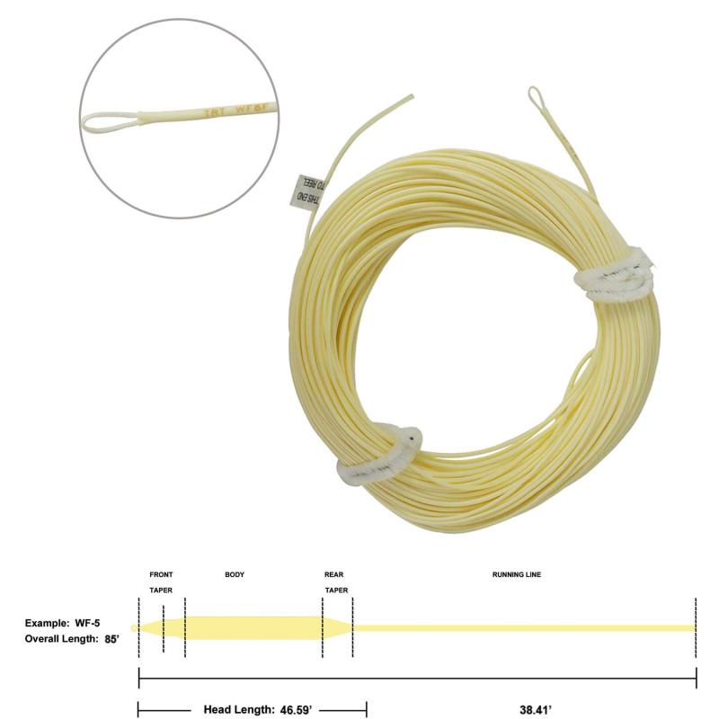 Aventik Trout Fly Fishing Line Weight Forward Floating Fly Line with Exposed Loop Easy Line ID