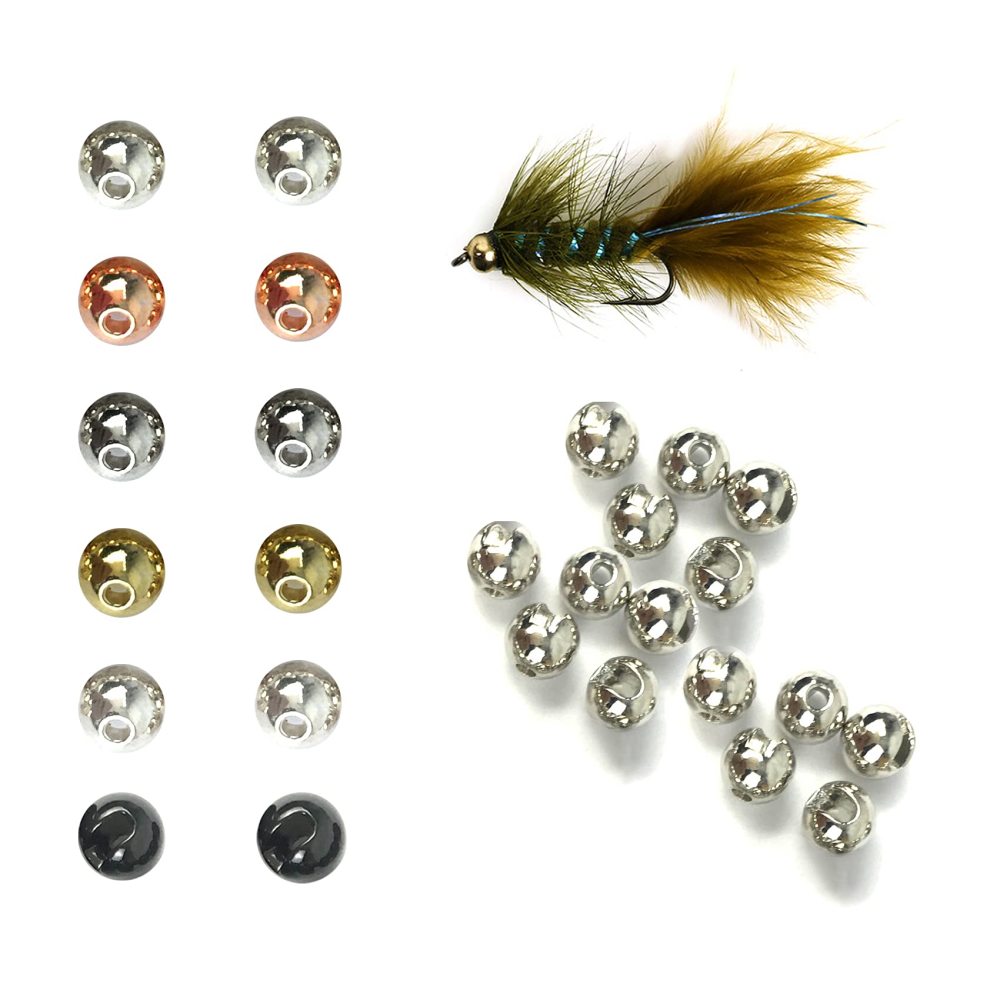Think Fast Think Deep Beads Aventik 100pc Tungsten Beads Slotted Fly Tying Materials 10 Colors / 5 Sizes Jig Hooks Fly Fishing