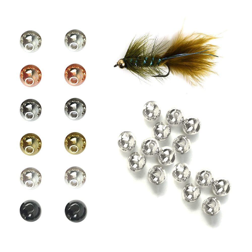 Think Fast Think Deep Beads Aventik 100pc Tungsten Beads Slotted Fly Tying Materials 10 Colors / 5 Sizes Jig Hooks Fly Fishing