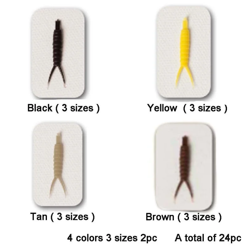 Riverruns Realistic Flies Combo Super Realistic Fly Tying Material Combo Pack Legs, Bodies with Tail, for May Fly Nymph, Stone Fly Nymph, Ephemera Danica Nymph, and More, Proudly from North Europe