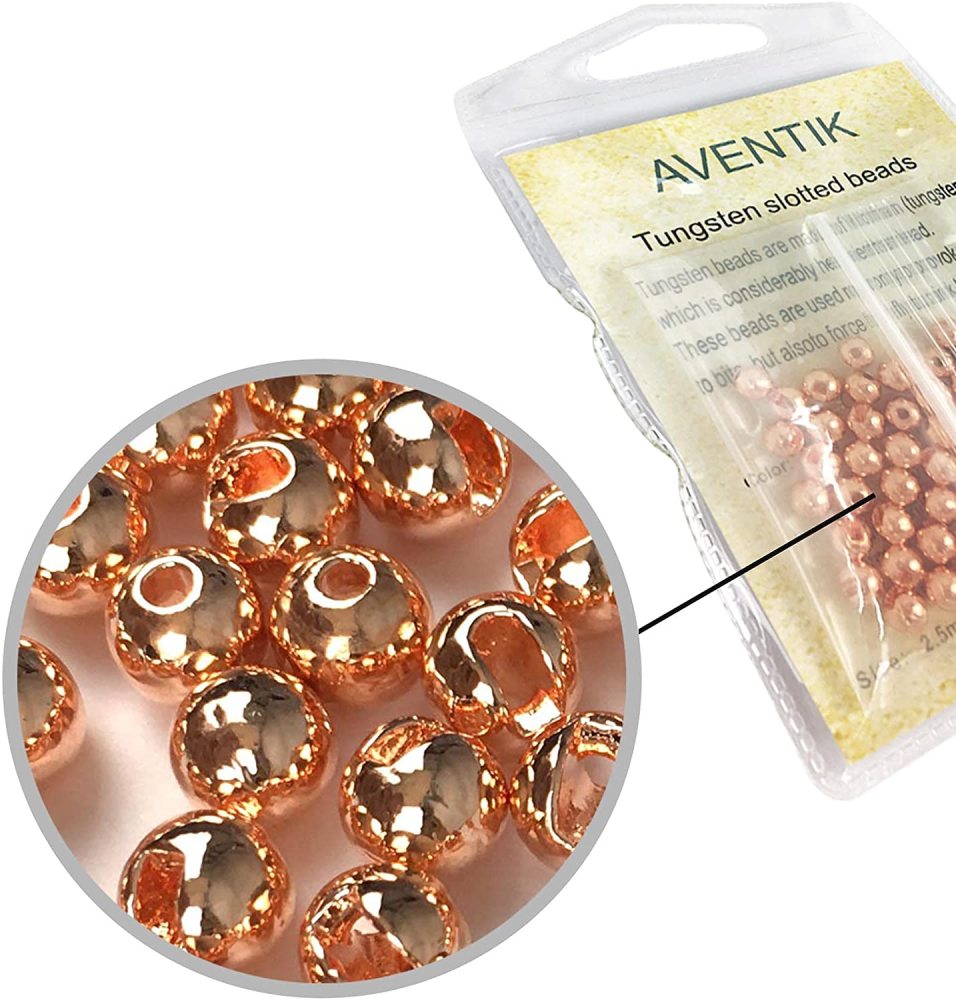 Think Fast Think Deep Beads Aventik 100pc Tungsten Beads Slotted Fly Tying Materials 10 Colors / 5 Sizes Jig Hooks Fly Fishing
