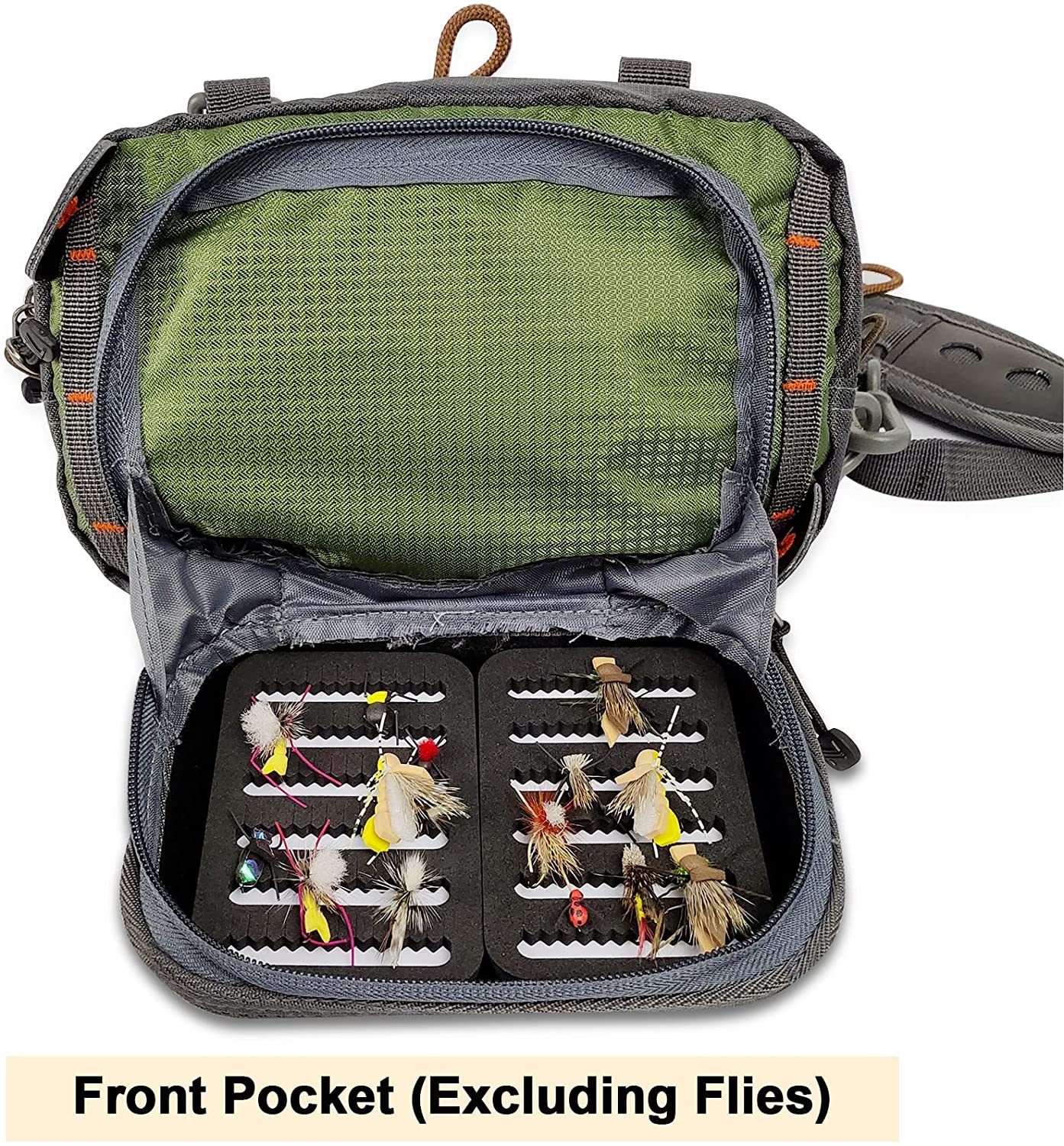 Eupheng Fishing Chest Pack Multifunctional Light Weight Fly Fishing Chest Bag Excellent For Surf Fishing with Multi Pockets Fly Patch & Expendable Working Station Fishing Chest Pack for River Lake Sea Wading Fishing Travel Trip