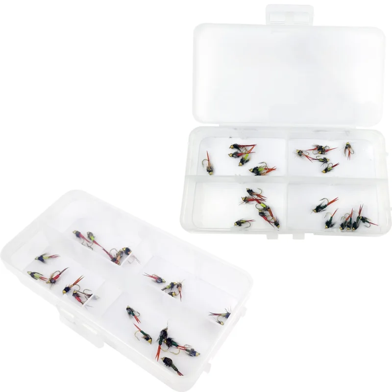 Fly Fishing Flies Wet Flies Assortment Combo Kit Handmade Fly Fishing Saltwater Lures Streamer Flies for Trout with Package Box