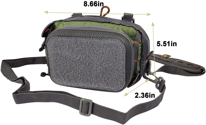 Eupheng Fishing Chest Pack Multifunctional Light Weight Fly Fishing Chest Bag Excellent For Surf Fishing with Multi Pockets Fly Patch & Expendable Working Station Fishing Chest Pack for River Lake Sea Wading Fishing Travel Trip