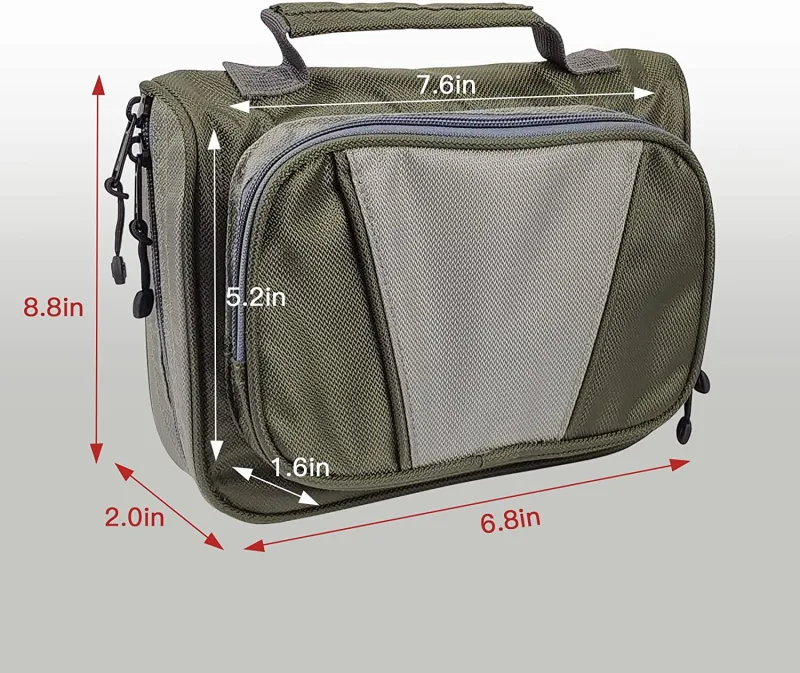 Eupheng Fly Tying Bag Portable Light Weight Bait Storage Bag with  Detachable Transparent Poly Bags for Travel Trip