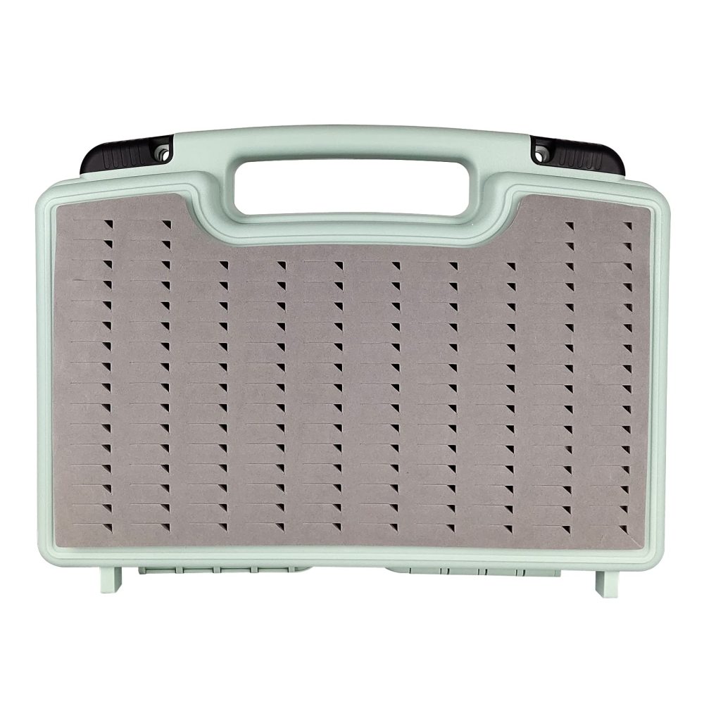 Streamer Fly Boxes Click Lock Large Streamer Flies Foams Fishing Tackle Box Boating Fishing Boxes 10.43X8.27X3.15inch (Boat box M-Black)