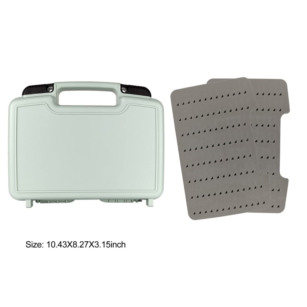 Streamer Fly Boxes Click Lock Large Streamer Flies Foams Fishing Tackle Box Boating Fishing Boxes 10.43X8.27X3.15inch (Boat box M-Black)