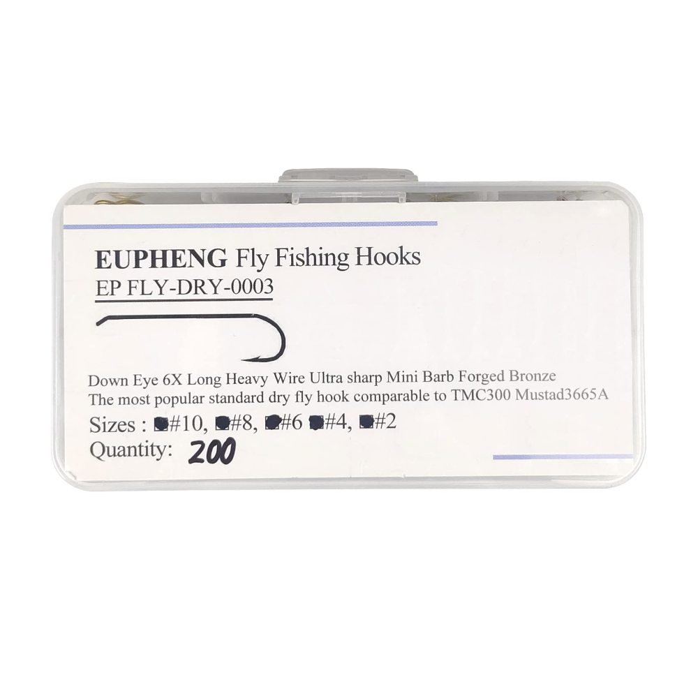 Fishing Hooks High Carbon Steel Wide Gap Offset Fly Fishing Hook Set for Fly Tying Dry Wet Nymph Flies